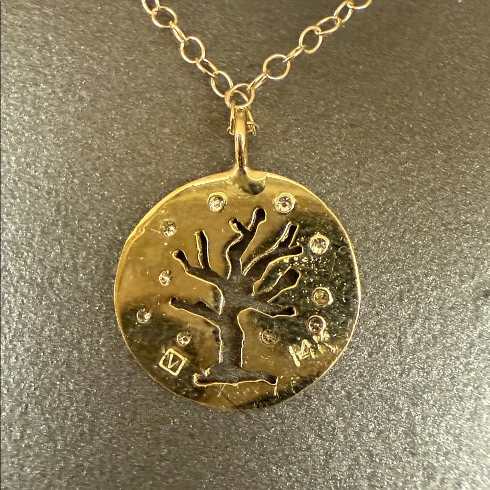 Victoria Cunningham “Arbit Vitae gold diamond necklace”. NWT from Sundance. - Picture 3 of 7